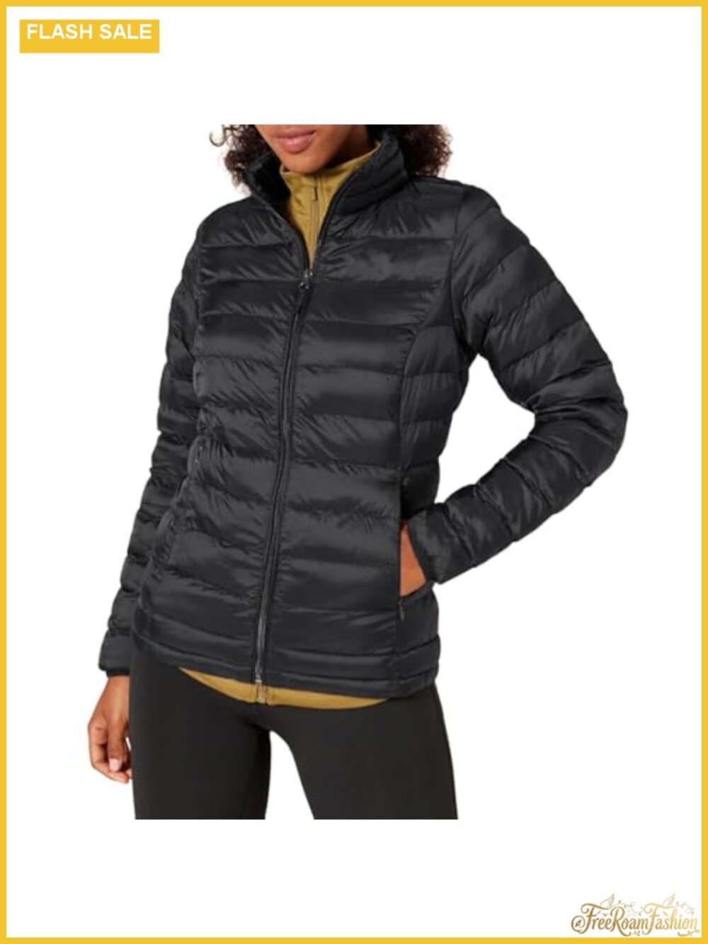 Lightweight Long-Sleeve Water-Resistant Packable Puffer Jacket